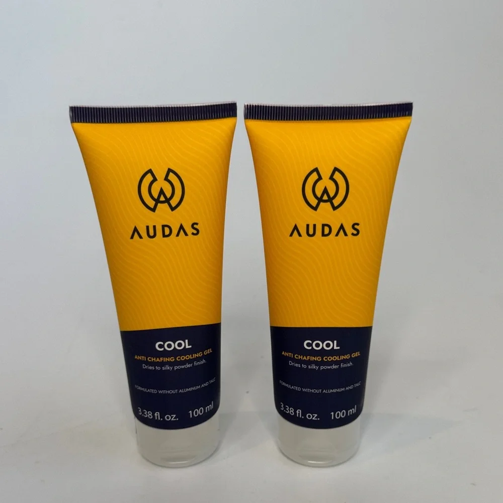 Lot of 2 Audas Cool Anti-Chafing Cooling Gel 3.38 fl oz
